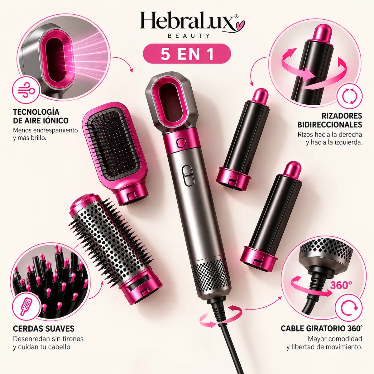 HebraLux™ AirStyle Pro 5 en 1